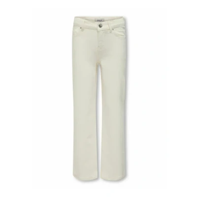 Afbeelding van Kids ONLY Hnitten Beinschnitt HOHE Taille Flared Jeans voor kinderen, Maat: 116, Ecru