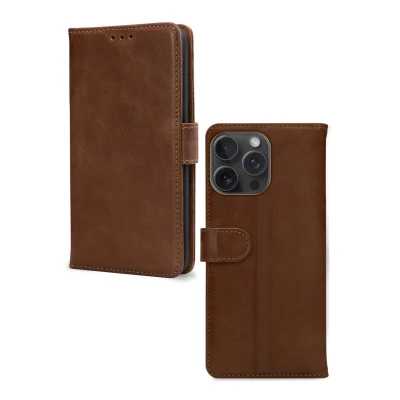Afbeelding van Mobilize Leather Wallet Apple iPhone 15 Pro Max Brown