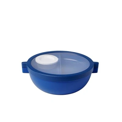 Image de Mepal Boîte à Bento Vita repas avec compartiments plateau supplémentaire couvercle, vinaigrette et lunch box salade Vivid blue