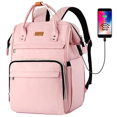 Afbeelding van Laptop Rugzak Dames 15,6 inch,Waterdichte &amp; Anti Diefstal,School Tas voor Meisjes Tienermeisjes,Vrouwen Rugtas Reizen,Werk,Universiteit,Roze