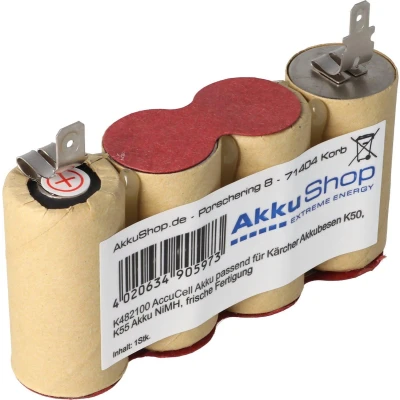 Afbeelding van NiMH batterij 2000 mAh (4,8 V) voor elektrische bezem huisreiniger huishoudelijke robots zoals Kärcher ABS K55