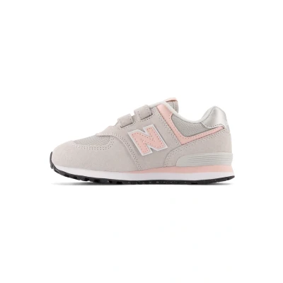 Afbeelding van New Balance 574 Unisex Sneakers laag voor kinderen, Maat: 32, Rain cloud pink haze Leer en textiel
