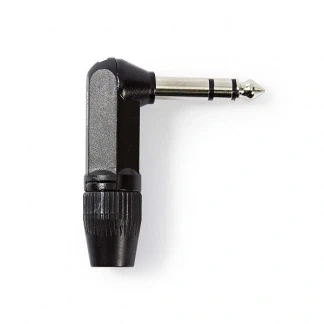 Afbeelding van 6.35 mm jack plug Nedis (Stereo, Haaks, Metaal, Mannelijk