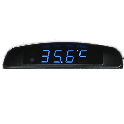 Afbeelding van PolarLander 12 V, 3 in 1 autoklok, thermometer, spanningsmonitor, zeven soorten weergavemodus