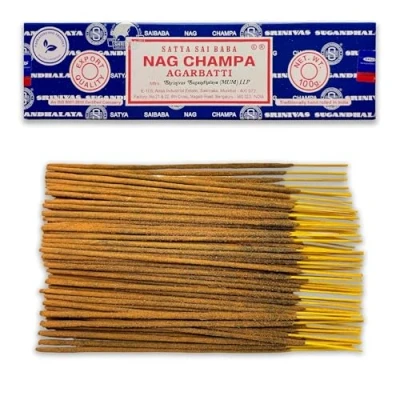 Afbeelding van Satya Nag Champa Wierookstokjes 100 g Aromatherapie Meditatie Spiritualiteit 100% Natuurlijk EcoFriendly