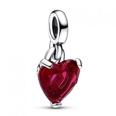 Afbeelding van Pandora ME mini dangle hart sterling zilver, Roestvrij staal, Kristal
