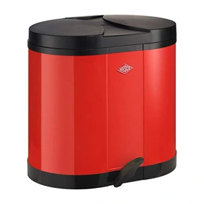 Afbeelding van Wesco Double Bin 170 Prullenbak 2x15 liter Rood