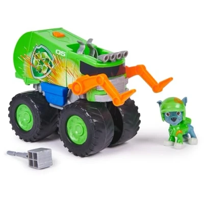 Afbeelding van PAW Patrol Reddingswagens Vuilniswagen met Rocky speelfiguur Speelgoedauto