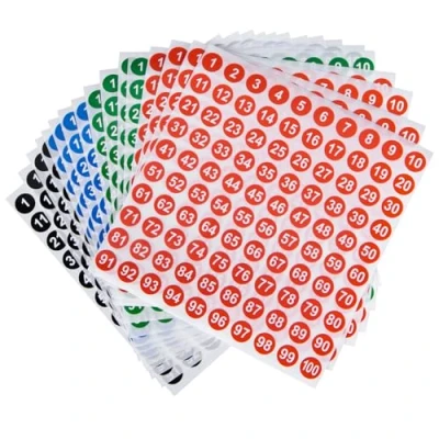 Afbeelding van Aruicheng 16 vellen genummerde stickers met 1 100 cijfers, zelfklevend, voor kantoor, kluisjes, huisorganisatie, 10 mm
