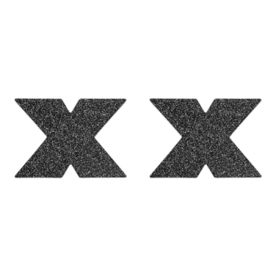 Afbeelding van Flash Cross Tepelstickers Zwart