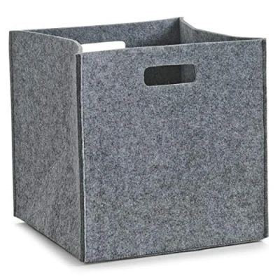 Afbeelding van Zeller Basket, cube, felt, grey