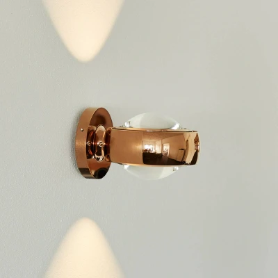 Afbeelding van LOOM DESIGN LED wandlamp Optic roségoud aluminium Ø 12 cm