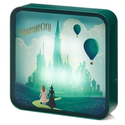 Afbeelding van Numskull Wicked Elphaba &amp; Glinda led lichtbox van acryl, werkt via USB of op batterijen, voor bevestiging aan bureau, plank muur