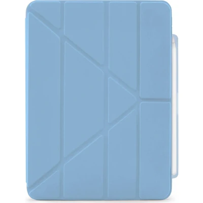 Afbeelding van Pipetto Tablet Hoes Geschikt voor iPad Air 4 (2020) /iPad 11 inch (2024) M2 / 5 (2022) Origami No3 Pencil Case Blauw /Light Blue