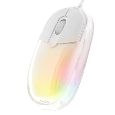 Afbeelding van TNB LUMY optische muis, bekabeld, 1000 dpi, lichttherapie, wit