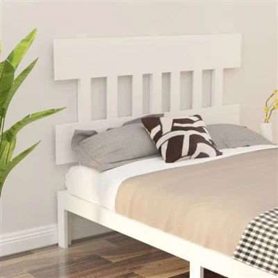 Afbeelding van Hoofdbord 123,5x3x81 cm massief grenenhout wit
