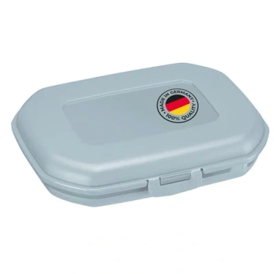 Afbeelding van Westmark 2351227B Mini broodtrommel van kunststof met kliksluiting, hoogte ca. 3,7 cm, 300 ml, blauw