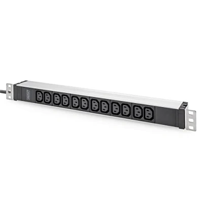 Afbeelding van Digitus DN 95426 19 inch Stekkerdoos voor patchkast 1 HE Apparaatcontactdoos C13 10A Geschikt kastdiepte: vanaf 300 mm Aluminium, Aluminium (geëloxeerd),