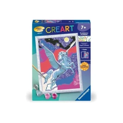 Afbeelding van CreArt Kids 18x24cm Sparkling Pegasus, Schilderen op nummer Kit, Art Numbers, Leeftijd 7+, 25830,...