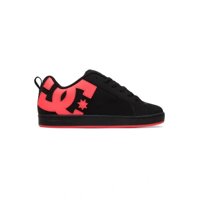 Afbeelding van DC Shoes Court Graffik Sneakers laag, Dames, Maat: 36.5, Black hot pink Leer