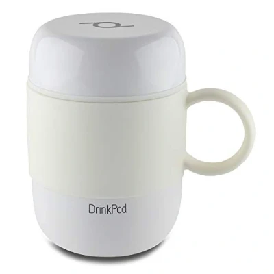 Afbeelding van DRINKPOD Pioneer LGB 280W roestvrijstalen thermosfles, lektest, vacuüm isolatie, 6 uur warmte, 24 koud, wit, 0,28 liter