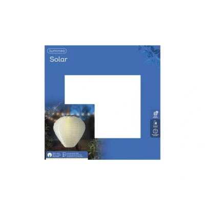Afbeelding van Lumineo Solar Lampion L Tuinverlichting 30 cm Wit 1 led