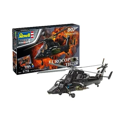Afbeelding van 1:72 Revell 05654 James Bond 007 Eurocopter Tiger Geschenkset Plastic Modelbouwpakket