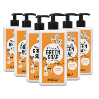 Afbeelding van 6x Marcel&#039;s Green Soap Handzeep Sinaasappel &amp; Jasmijn 500 ml