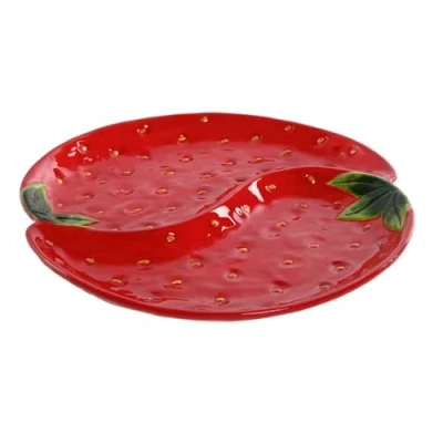 Afbeelding van Schotel Home ESPRIT Rood Keramiek Modern 32 x 31 3,5 cm