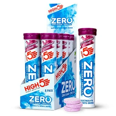Afbeelding van HIGH5 Zero Electrolyte Hydration Vitaminetabletten (zwarte bessen, 8 x 20 tabletten)