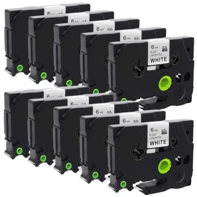 Afbeelding van Molabel TZe 211 10 banden compatibel met Brother PT H100LB, H105, H107B, H110, E110VP, H200, D210VP, P300BT