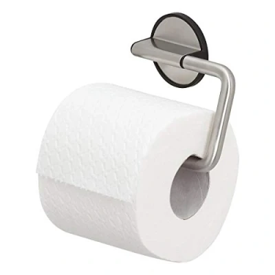 Afbeelding van Tiger Tune Wc rolhouder zonder boren Toiletrolhouder Zelfklevend 3M tape RVS geborsteld / Zwart