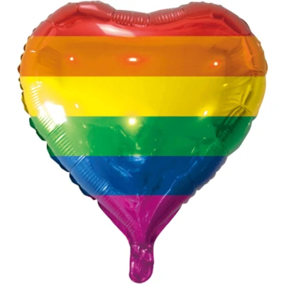 Afbeelding van Folie ballon Hart Regenboog