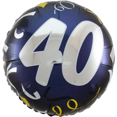 Afbeelding van Folat Folieballon 40 Jaar blauw 45 cm