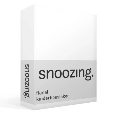 Afbeelding van Snoozing Flanel Kinderhoeslaken Ledikant 60x120 cm Wit