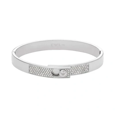 Afbeelding van Emporio Armani Damesarmband, Roestvrij staal, met ritssluiting of clip, Geen edelsteen