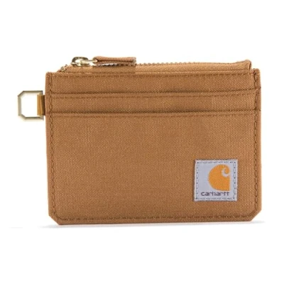 Afbeelding van Carhartt Robuuste portemonnee voor dames, vele stijlen en kleuren, eend van nylon met ritssluiting, bruin, Eén maat
