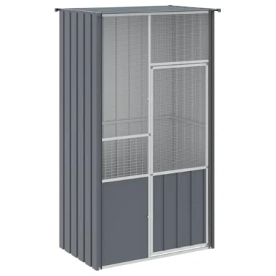 Afbeelding van vidaXL Vogelkooi 115x78x200 cm gegalvaniseerd staal antracietkleur