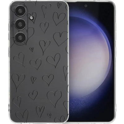 Afbeelding van iMoshion hoesje Geschikt voor Samsung Galaxy S24 Siliconen Design Meerkleurig / Hearts