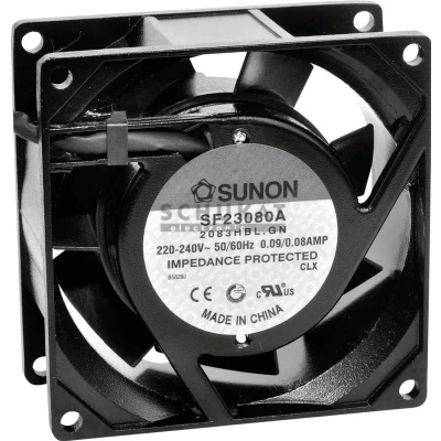 Afbeelding van Sunon SF23080A2083HBL Axiaalventilator 230 V/AC 40.78 m3/h (l x b h) 80 38 mm