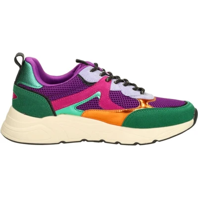 Afbeelding van SUB55 Sneakers laag, Dames, Maat: 37, Groen Kunststof/ textiel