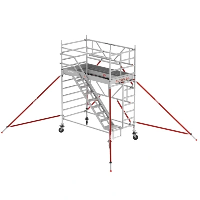 Afbeelding van Altrex Trapsteiger RS TOWER 53 Safe Quick L250xB135 4.20m werkhoogte Houten platform