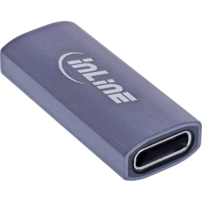 Afbeelding van InLine USB4 adapter, USB C stekker/aansluiting, aluminium, grijs (USB 4.0), kabel