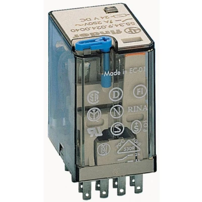 Afbeelding van Finder 55.34.9.024.0000 Steekrelais 24 V/DC 7 A 4x wisselcontact 1 stuk(s)