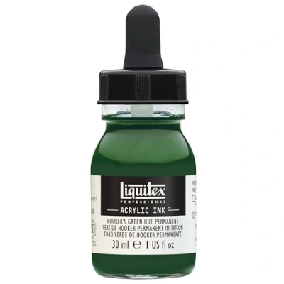 Image de Liquitex Professional Encre Acrylique Flacon Avec Pipette 30 ml Vert de Hooker Permanent (Imitation)