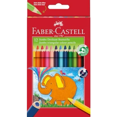 Afbeelding van Faber Buntst. dreikant Jumbo 5.4mm 12er Karton