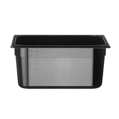 Afbeelding van Hendi Gastronorm container zwart polycarbonaat 9,5L temperatuurbestendig stapelbaar