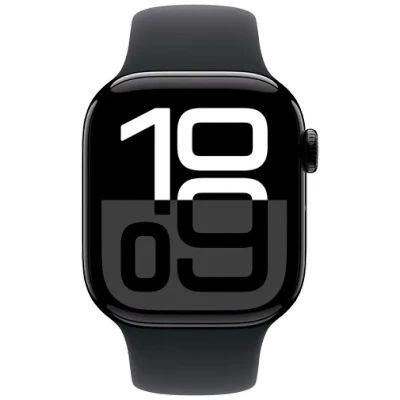 Afbeelding van Apple Watch S10 GPs 42 Mm Aluminum Jet Black Kast Rubber Band M/l (mwwf3qf/a)