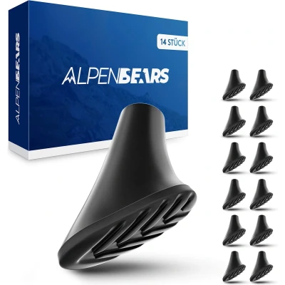 Afbeelding van Alpen Bears Eindstoppers voor wandelstokken [14 stuks] Professionele stootkussens alle gangbare en nordic walking stokken Trekkingstokken Terrain