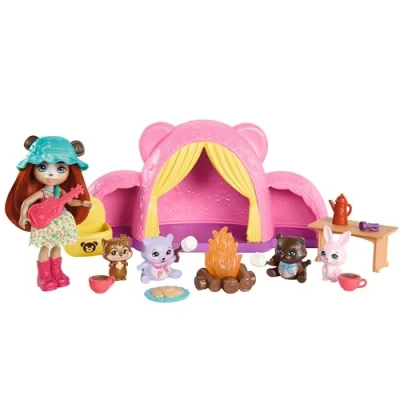 Afbeelding van Enchantimals Tent en Kampeerknuffels Speelset